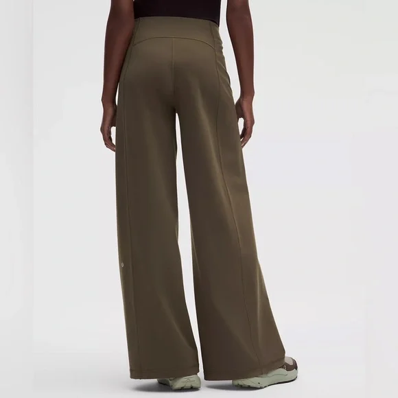 Lululemon Define High-Rise Wide-Leg PantS Luon Olive Green Brown Size XS - Picture 11 of 14
